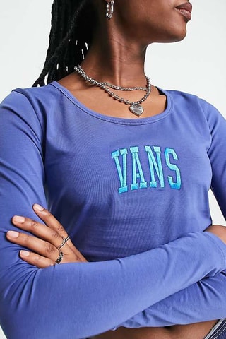 T-shirt cropped Varsity - Bleu - Vans