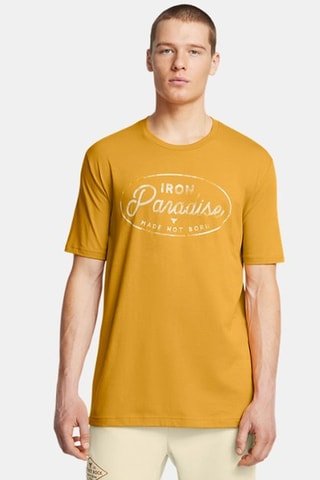 T-shirt Project Rock Made Not Born - Jaune moutarde