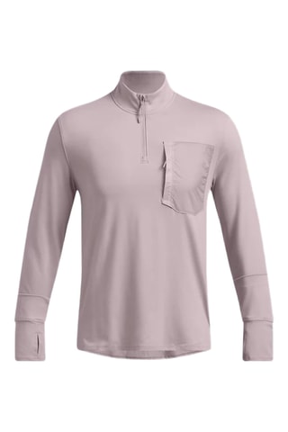 T-shirt manches longues Trail Run Quarter Zip - Rose pâle