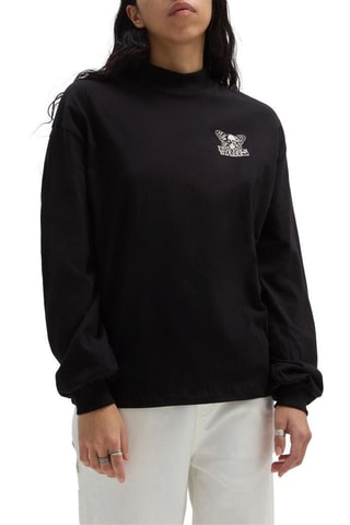 Sweat SKULLYFLY LS MOCK NECK - Noir