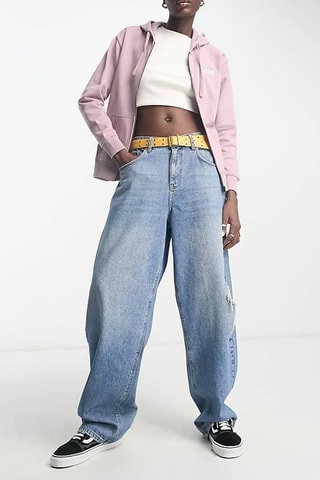 Sweat à capuche Oval - Rose poudré - Vans