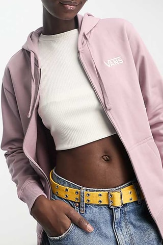 Sweat à capuche Drop V Crop - Rose - Vans