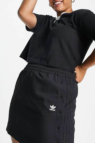 Minifalda de talle alto Originals Plus - Negro - Adidas