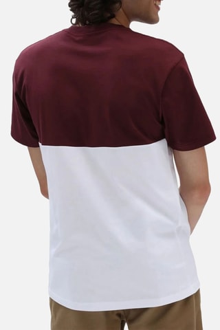 T-shirt Colourblock - Blanc et bordeaux