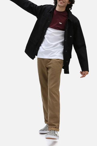 T-shirt Colourblock - Blanc et bordeaux