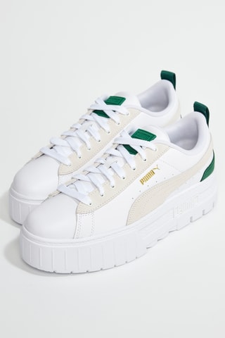 Baskets plateformes en cuir Mayze Stack - Blanc