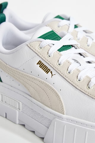 Baskets plateformes en cuir Mayze Stack - Blanc