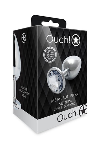 Plug anal - Argenté - 8 x 3,4 cm