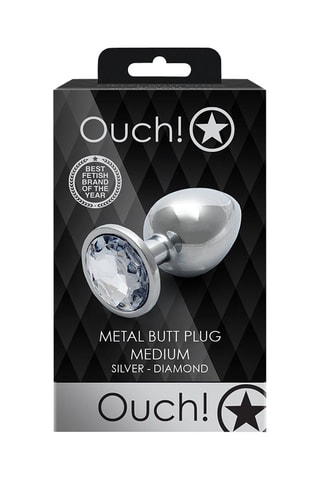 Plug anal - Argenté - 8 x 3,4 cm