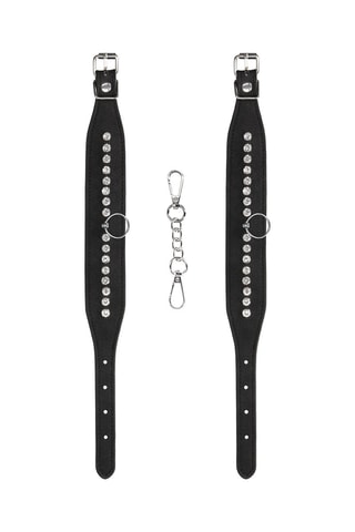 Bracelet menottes cheville Noir