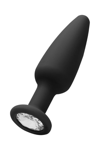 Plug anal - Noir et argenté - 9,6 cm