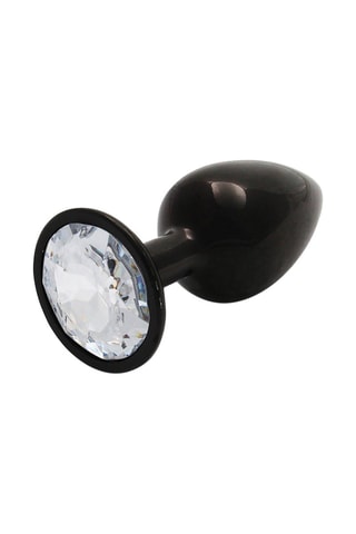 Plug anal - Noir et argenté - 6,2 cm