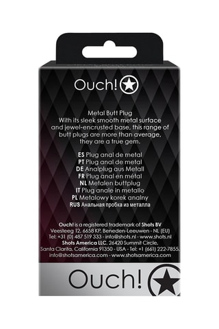 Plug anal - Noir et argenté - 6,2 cm