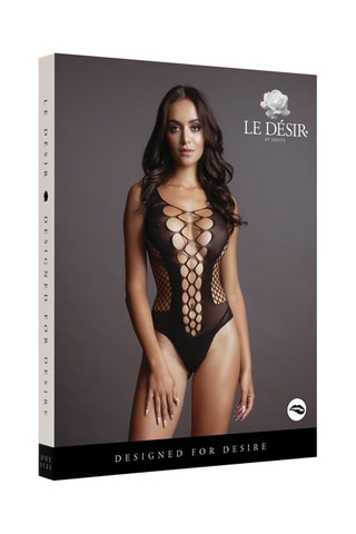 Body string Contrast Fence Net Teddy - Noir