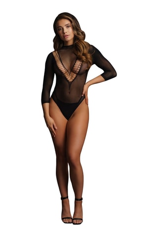 Body string Short Sleeve Teddy - Noir