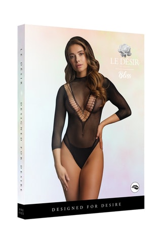 Body string Short Sleeve Teddy - Noir