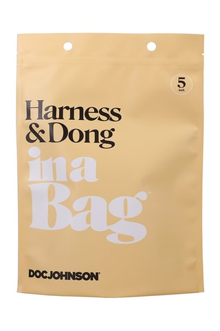 Harnais et godemiché Noir - 12,7 cm