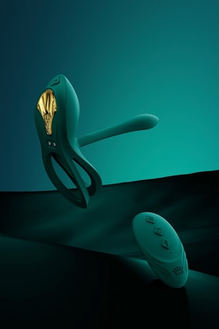 Vibromasseur masculin télécommandé Bayek - Vert - 3,2 cm