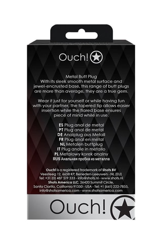 Plug anal waterproof - Medium - Noir et blanc - 7,1 x 3,4 cm