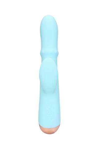 Vibromasseur Rabbit Pulse Wave and Up-and-Down Moving Ring - Bleu - 12 cm