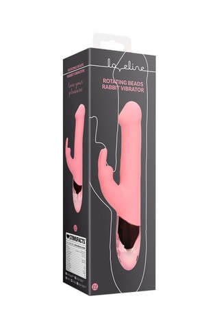 Vibromasseur Rabbit rotatif - Rose - 11 cm