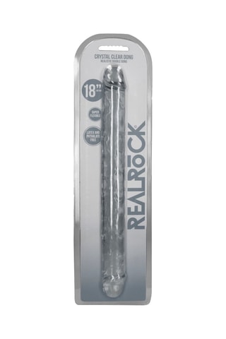 Godemiché double réaliste Dildo - Transparent - 45 cm