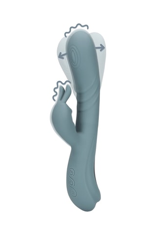 Vibromasseur Rabbit Fingering Motion Rabbit - Gris - 11,7 cm