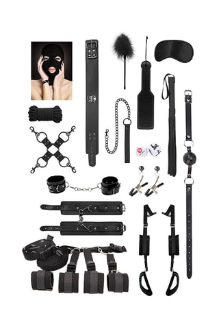 Ensemble de bondage Noir - 15 pièces