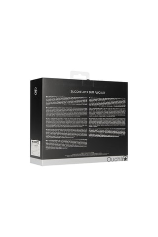 3 plugs anaux - Noir - 7,3 / 8,7 / 10,6 cm