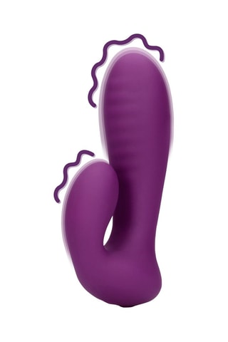 Vibromasseur Rabbit Ultra Soft Silicone G-Spot Vibrator - Violet - 10 cm