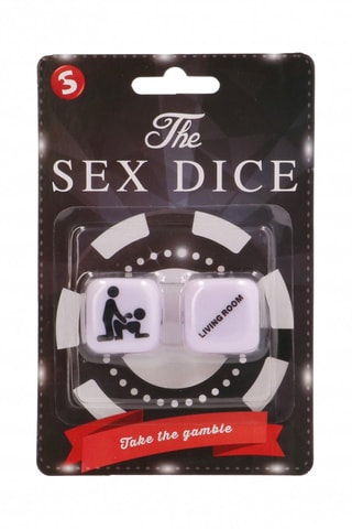 Jeu de 2 dés coquins - Blanc et noir