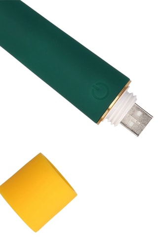  Mini vibrateur Smooth - Vert foncé et jaune