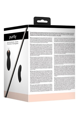 Vibromasseur 2-en-1 Dual Vibrating Toy Purity - Noir - 10,6 cm