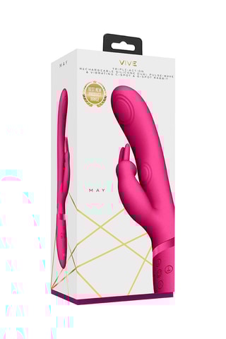 Vibromasseur Rabbit May - Rose - 22 cm