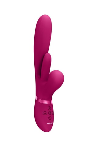 Vibromasseur Rabbit avec ondes pulsées Kura - Rose