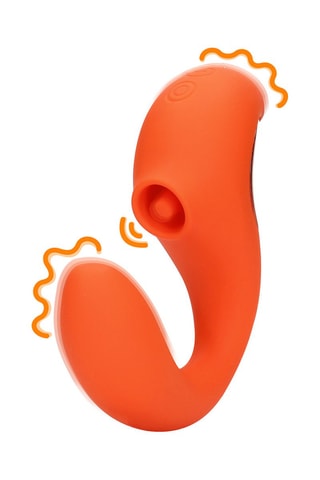 Vibromasseur Rabbit G-Spot - Orange - 13 cm