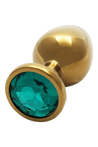 Plug anal waterproof Round Gem Butt Plug - L - Doré