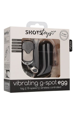 Œuf vibrant G-Spot Noir - 8,8 x 3,4 x 3,4 cm