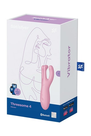 Vibromasseur Threesome 4+ - Lay-on Rose - Satisfyer