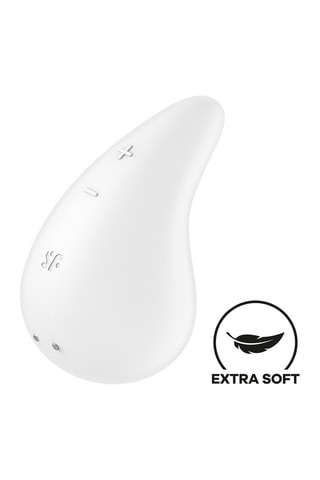 Vibromassseur en silicone waterproof Dew Drop Lay-on Vibrator - Blanc