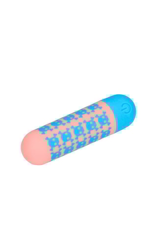Vibromasseur Bone to be Wild S-Line by Shots - Bleu et rose clair - 3,8 cm