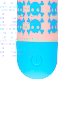 Vibromasseur Bone to be Wild S-Line by Shots - Bleu et rose clair - 3,8 cm