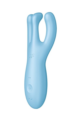 Vibromasseur Threesome 4+ - Lay-on Bleu - Satisfyer