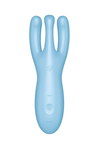 Vibromasseur Threesome 4+ - Lay-on Bleu - Satisfyer