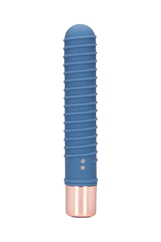 Vibromasseur Ribbed - Bleu - 9,3 cm