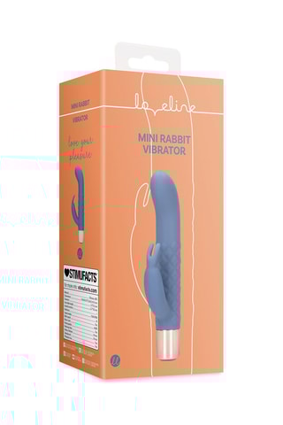 Mini-vibromasseur Rabbit Loveline - Bleu - 9,5 cm