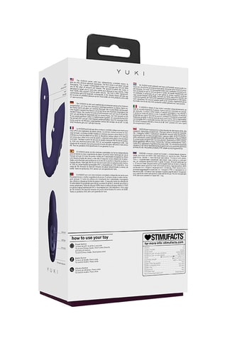 Vibromasseur avec billes de massage Yuki - Violet - 16,6 cm