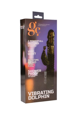 Vibromasseur Dolphin - Noir - 22,5 cm