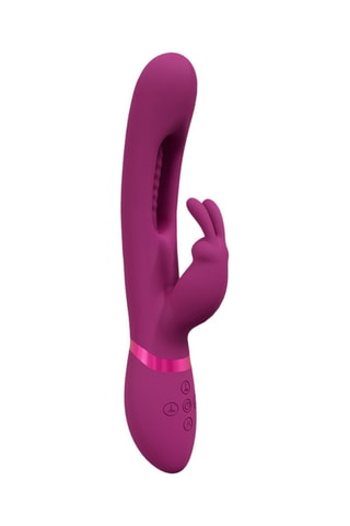 Vibromasseur Rabbit avec simulation point G Mika - Rose - 23,2 cm