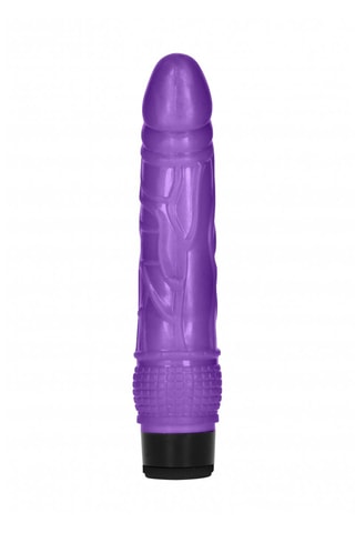 Vibromasseur Thin Realistic Dildo Vibrator Violet - 18 cm